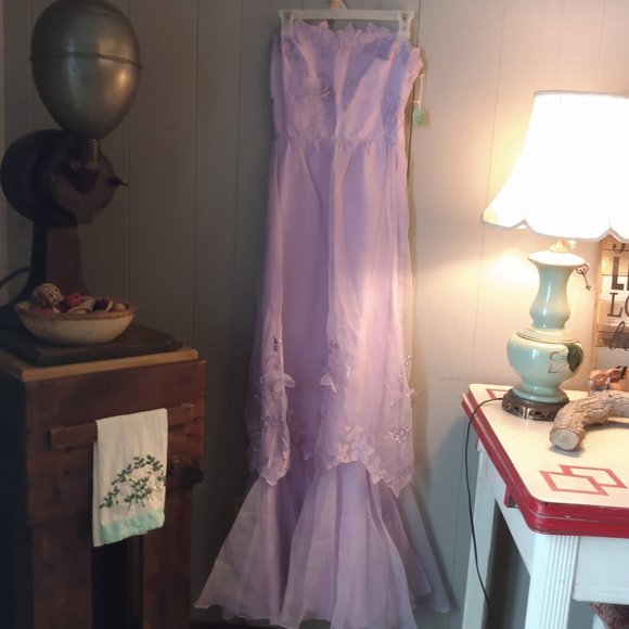 Vintage Eve Of Milady Lavender Formal Gown Wedding Prom Homecoming Fairy Romance - Picture 1 of 16